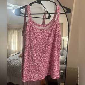 Old Navy Pink Patterned Tank Top